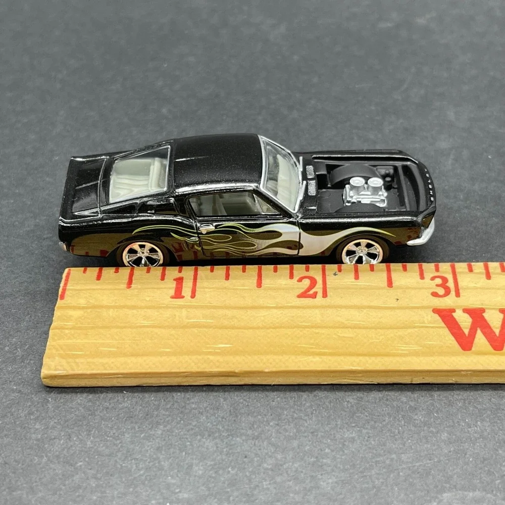 Johnny Lightning 1968 '68 Shelby‎ GT500 Car Metallic Black Flames Diecast 1/64